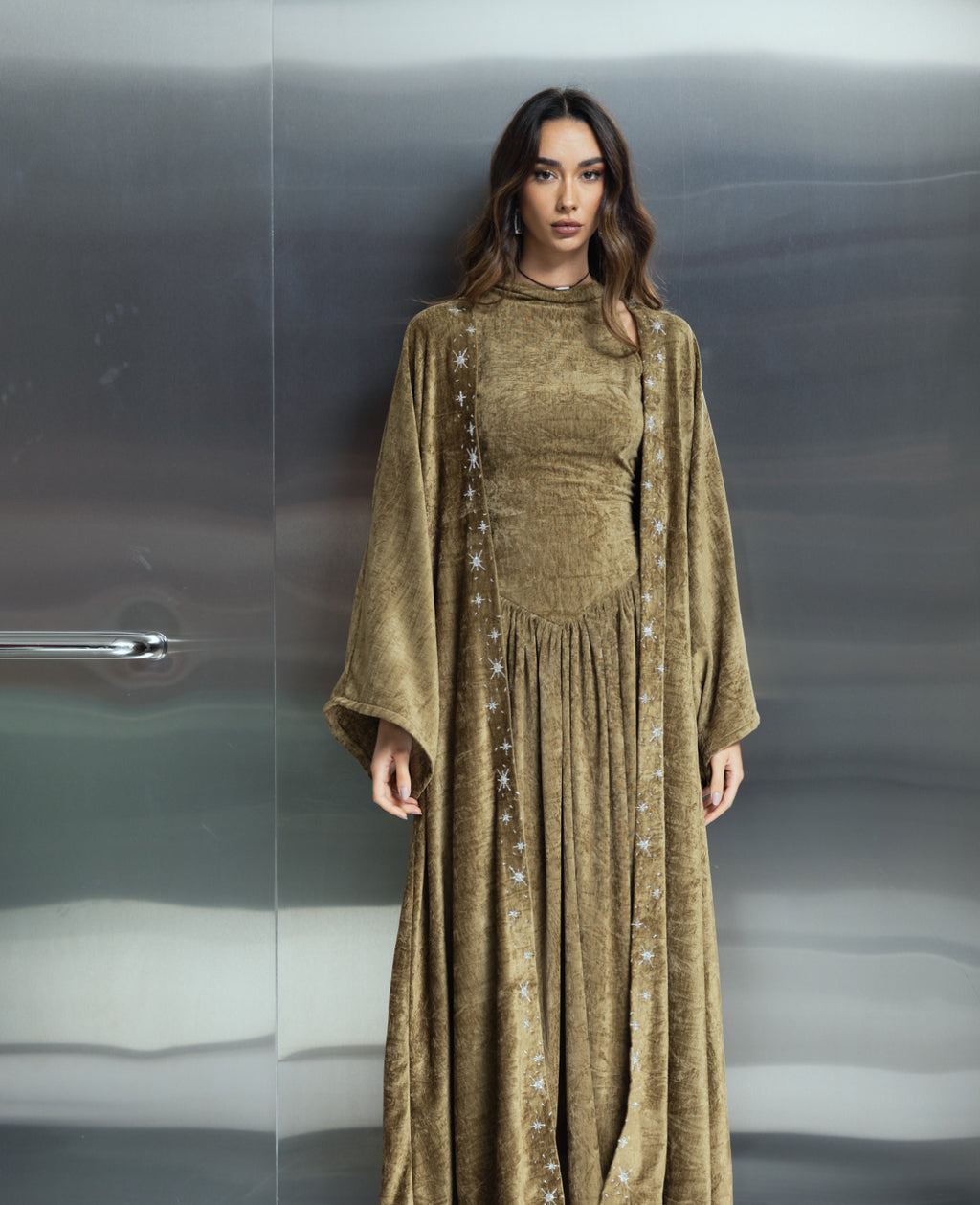 khaki 2 pieces