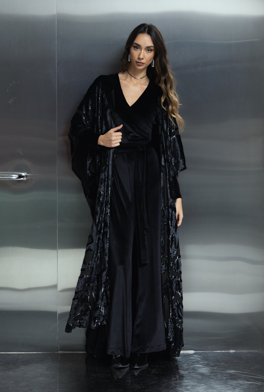 black jumpsuit
