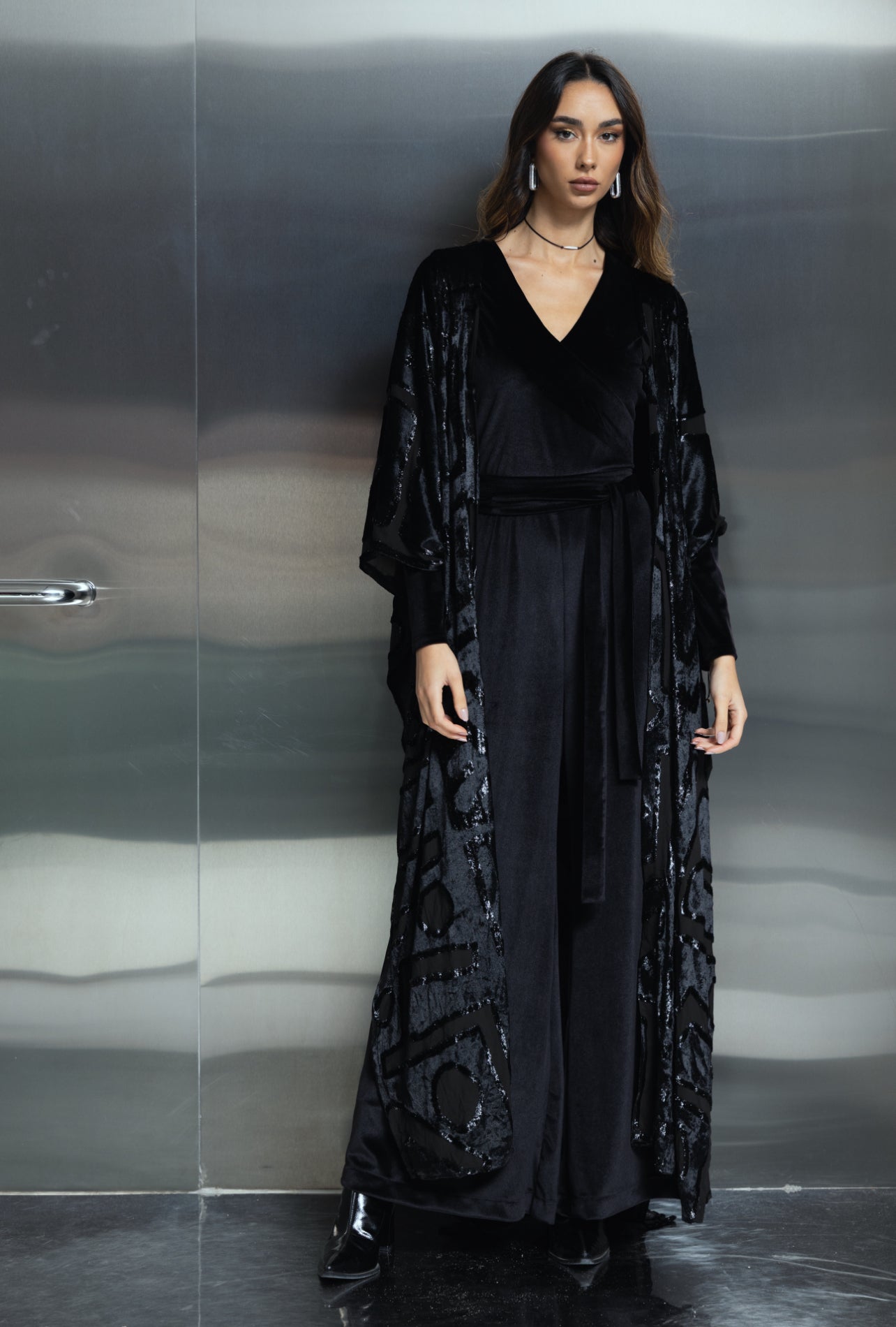 black jumpsuit