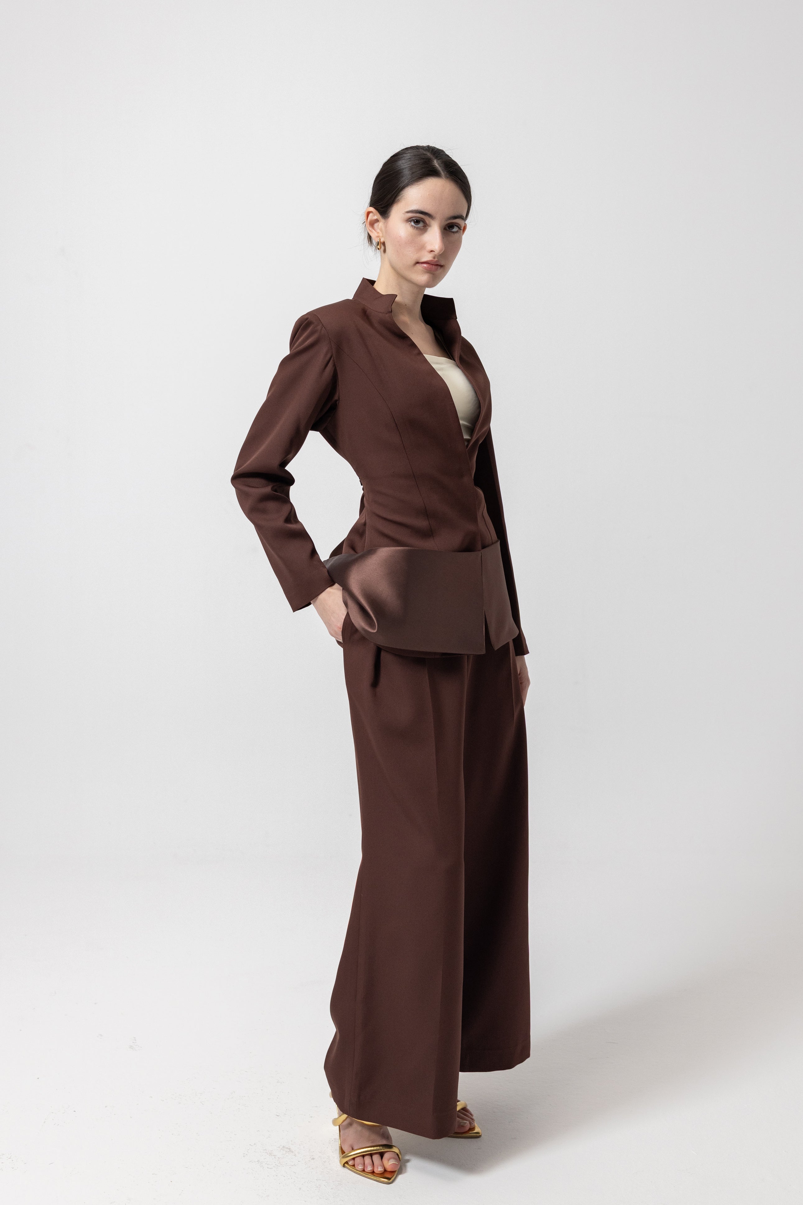Brown suit