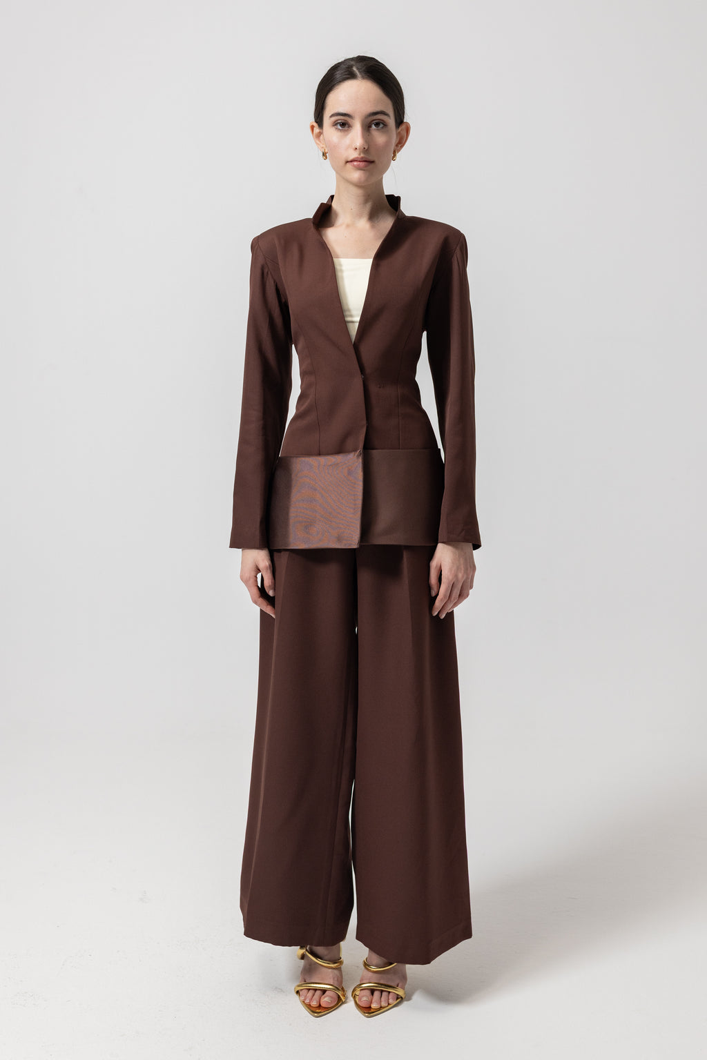 Brown suit