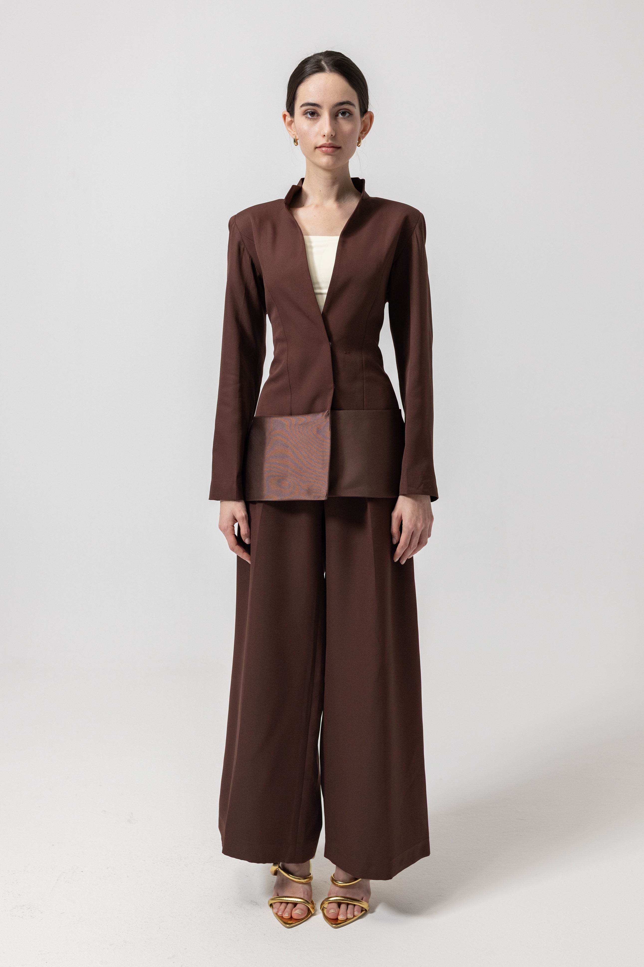 Brown suit