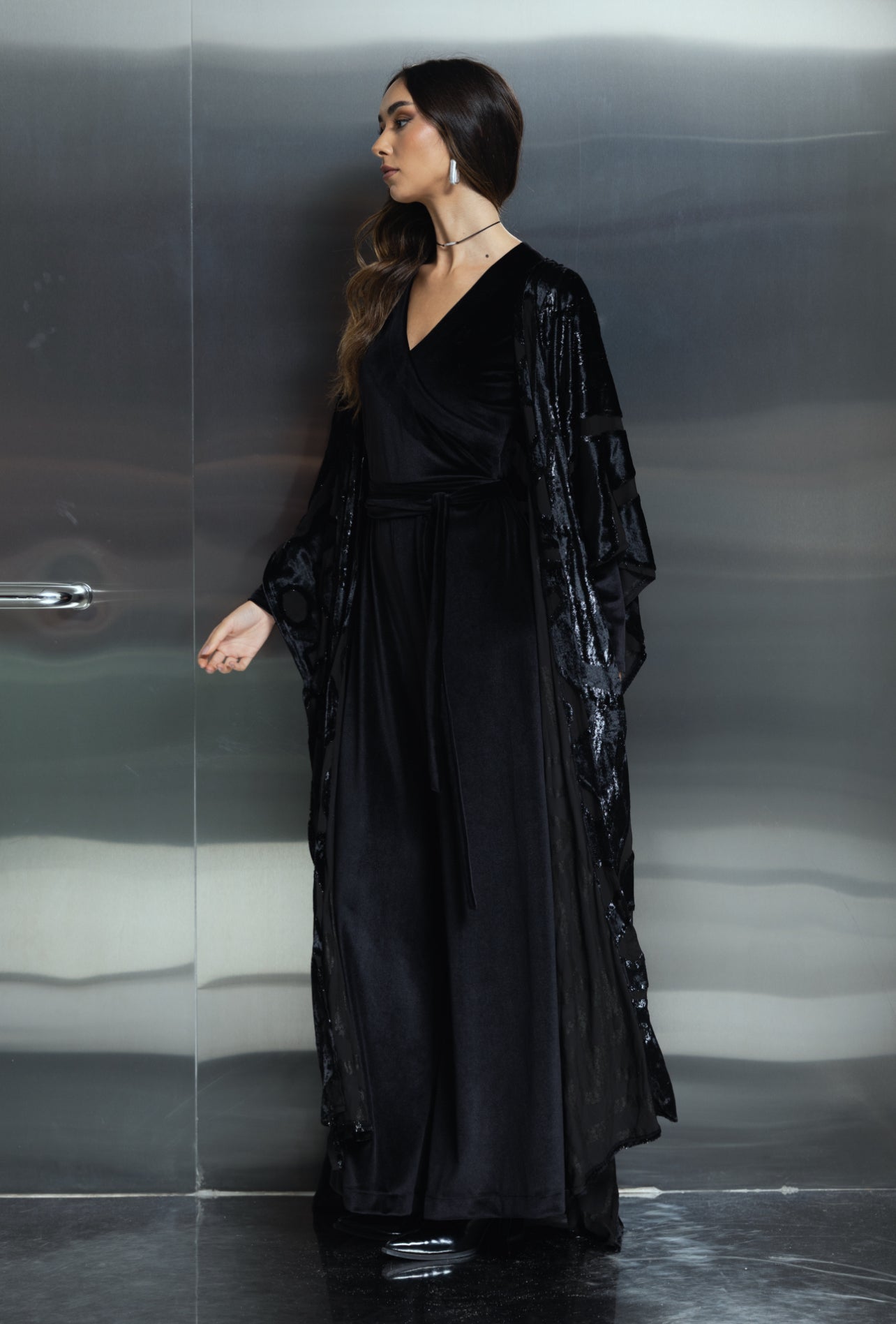 black jumpsuit