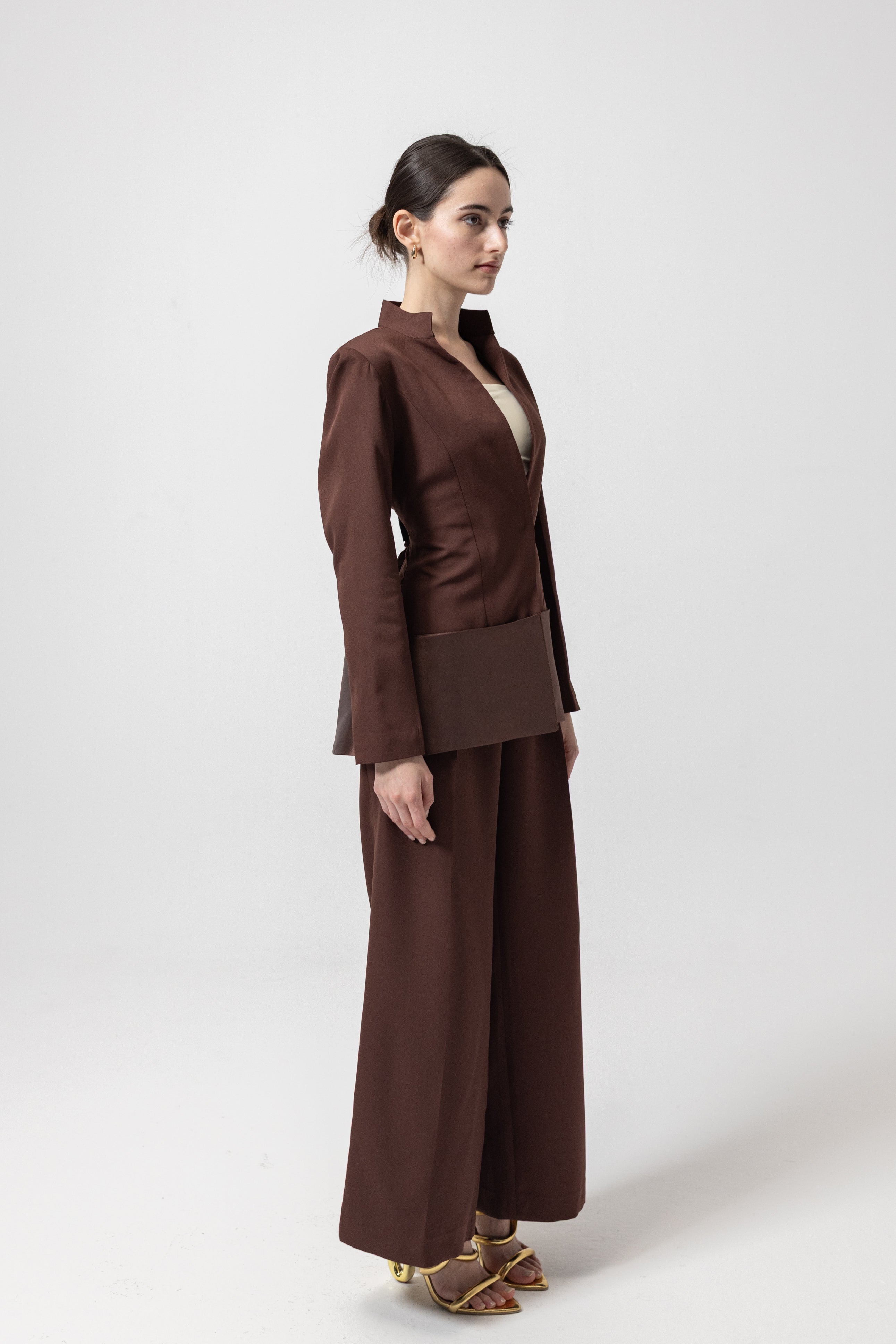 Brown suit