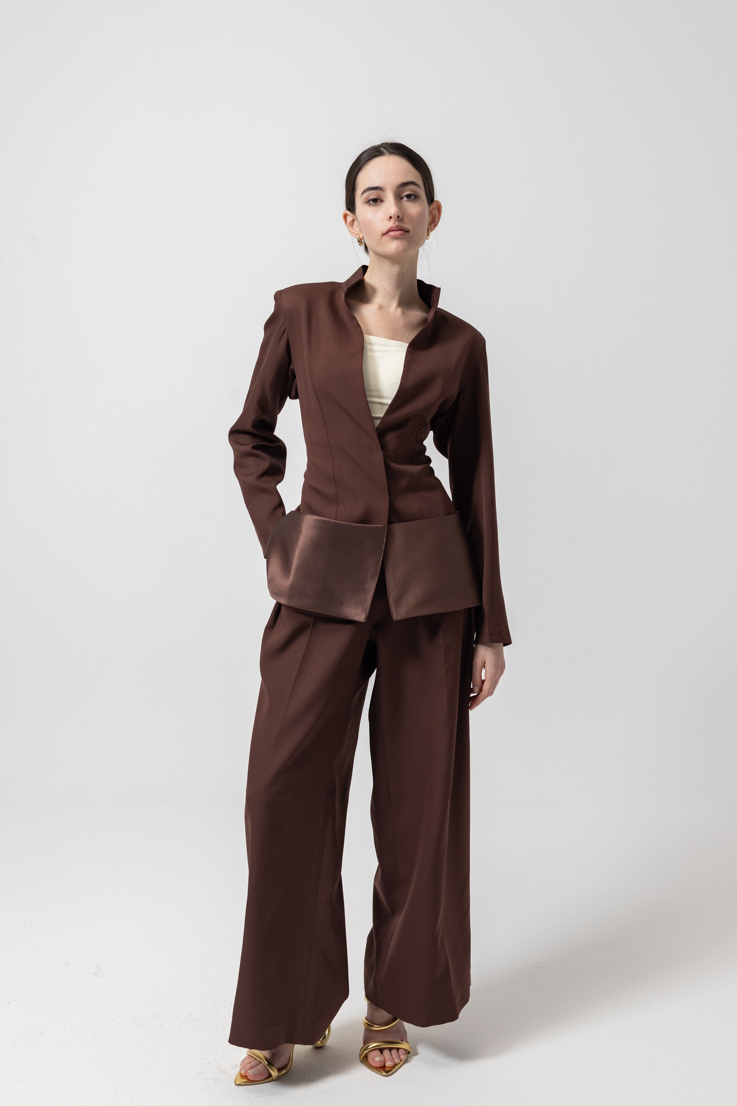 Brown suit