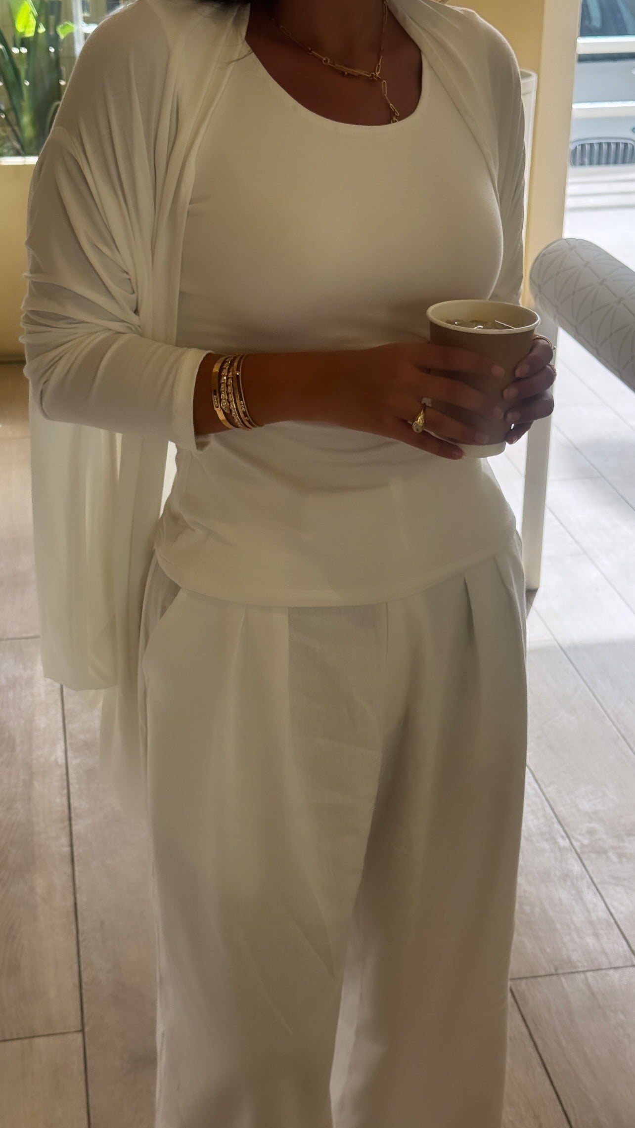 linen stretch set