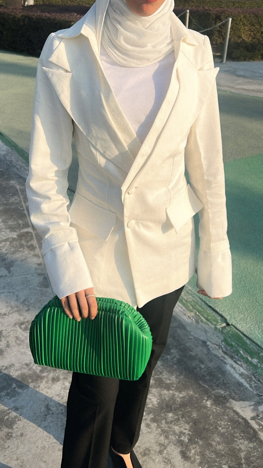 white blazer